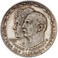 3 Mark - Frederick II Silver Wedding - Pattern