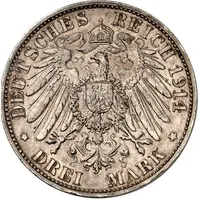 3 Mark - Frederick II Silver Wedding - Pattern