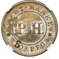 5 Pfennig - Wilhelm ll Countermark '5' on 10 pfennig