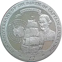 2 Pounds - Elizabeth II Captain James Cook
