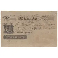1 Pound Old Bank, Jersey