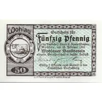 50 Pfennig Wohlauer Bankverein
