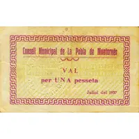 1 Peseta La Pobla de Montornès