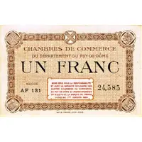 1 Franc - Chambre de Commerce du Puy-de-Dôme 63
