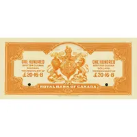 100 Dollars / 20 Pounds, 16 Shillings, and 8 Pence