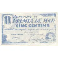 5 Céntimos Premià de Mar