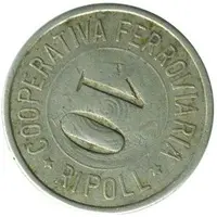 5 Pesetas - Cooperativa Ferroviaria
