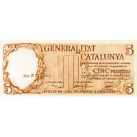5 Pesetas Generalitat de Catalunya