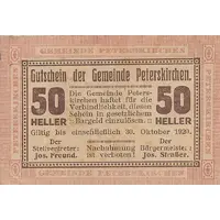 50 Heller Peterskirchen