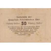50 Heller Peterskirchen