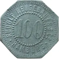 100 Pfennigs - Hamburg Rudolf Neugebauer and Co