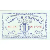 1 Peseta Gandía