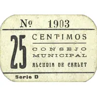25 Céntimos Alcudia de Carlet
