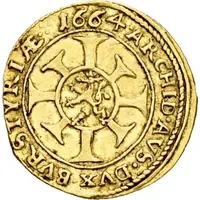 Gold strike of 1 Kreuzer / 1/2 Ducat - Leopold I Graz