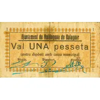 1 Peseta Vallfogona de Balaguer