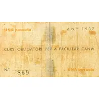 1 Peseta Vallfogona de Balaguer