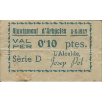 0.10 Pesetas Arbúcies