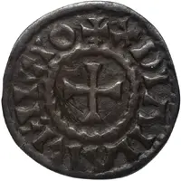 Obol - Louis I Christian legend, crosses