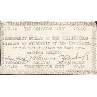 10 Centavos Emergency Script of the Philippines