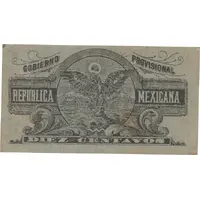 10 Centavos Gobierno Provisional de Mexico