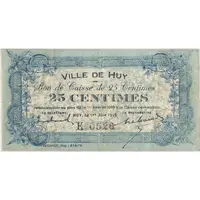 25 Centimes Ville de Huy