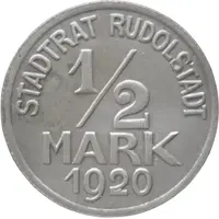1/2 Mark - Rudolstadt Charlotte v. Schiller