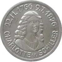 1/2 Mark - Rudolstadt Charlotte v. Schiller