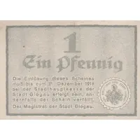 1 Pfennig orange waves underprint