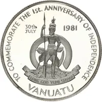 50 Vatu Independence, Silver