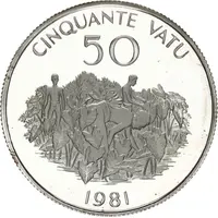 50 Vatu Independence, Silver