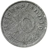 10 Reichspfennig Slavic seven - Allied Occupation - Pattern