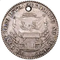 2 Soles - Manuel Isidoro Belzú Rejection of presidential resignation - Monetary Medal Default Category Medals Americas Bolivia