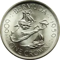 1 Crown - Elizabeth II 350th Anniversary - Colony Founding