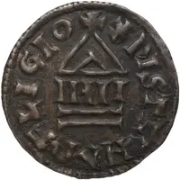 Denier - Pepin II temple