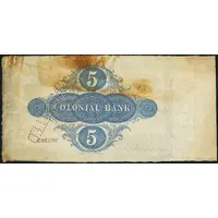 5 Dollars Colonial Bank