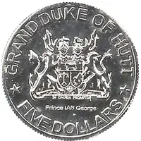 5 Dollars - Leonard I Grand Duke of Hutt