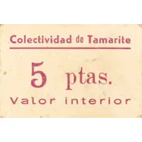 5 Pesetas Tamarite de Litera