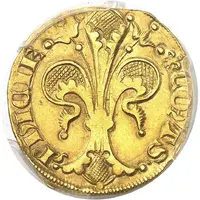 Gold Florin with crown - Joanna I