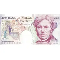 20 Pounds - Elizabeth II Michael Faraday, four '£20'