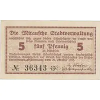 5 Pfennig Latvia, Mitau, Jelgava