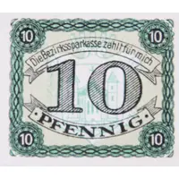 10 Pfennig Bezirkssparkasse