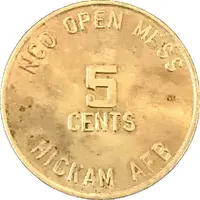 5 Cents - NCO Open Mess Hickam A.F.B., Hawaii