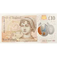 10 Pounds - Charles III Jane Austen, polymer
