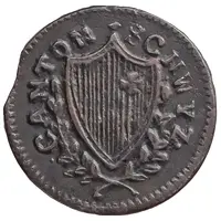 2 Rappen - wreath from bottom to top