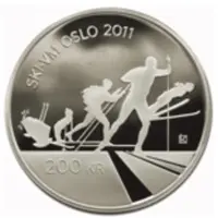 200 Kroner - Harald V Skiing