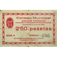 2.50 Pesetas Albalate Luchador
