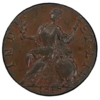 1/2 Penny - Copper 'Mailed Bust Left, Horned'
