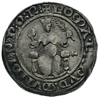 Groschen - Roman Senate Charles I of Anjou, lily