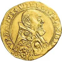 Double Gold Ecu - Urban VIII Antonio Barberini Legate, Federico Sforza Vice-Legate