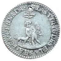 1/2 Sol - Andrés de Santa Cruz Marriage to María Francisca - Monetary Medal